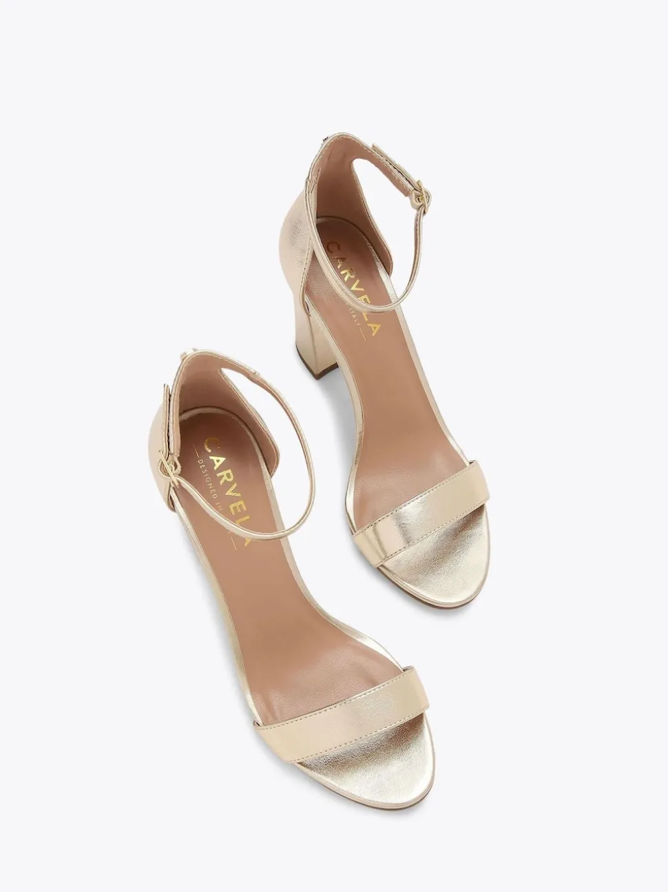 Or - Sandales Carvela Capo à talon carré