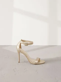 Or - Signature Premium Leather High Round Toe Simple Sandales