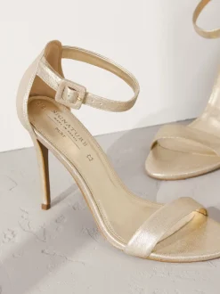 Or - Signature Premium Leather High Round Toe Simple Sandales