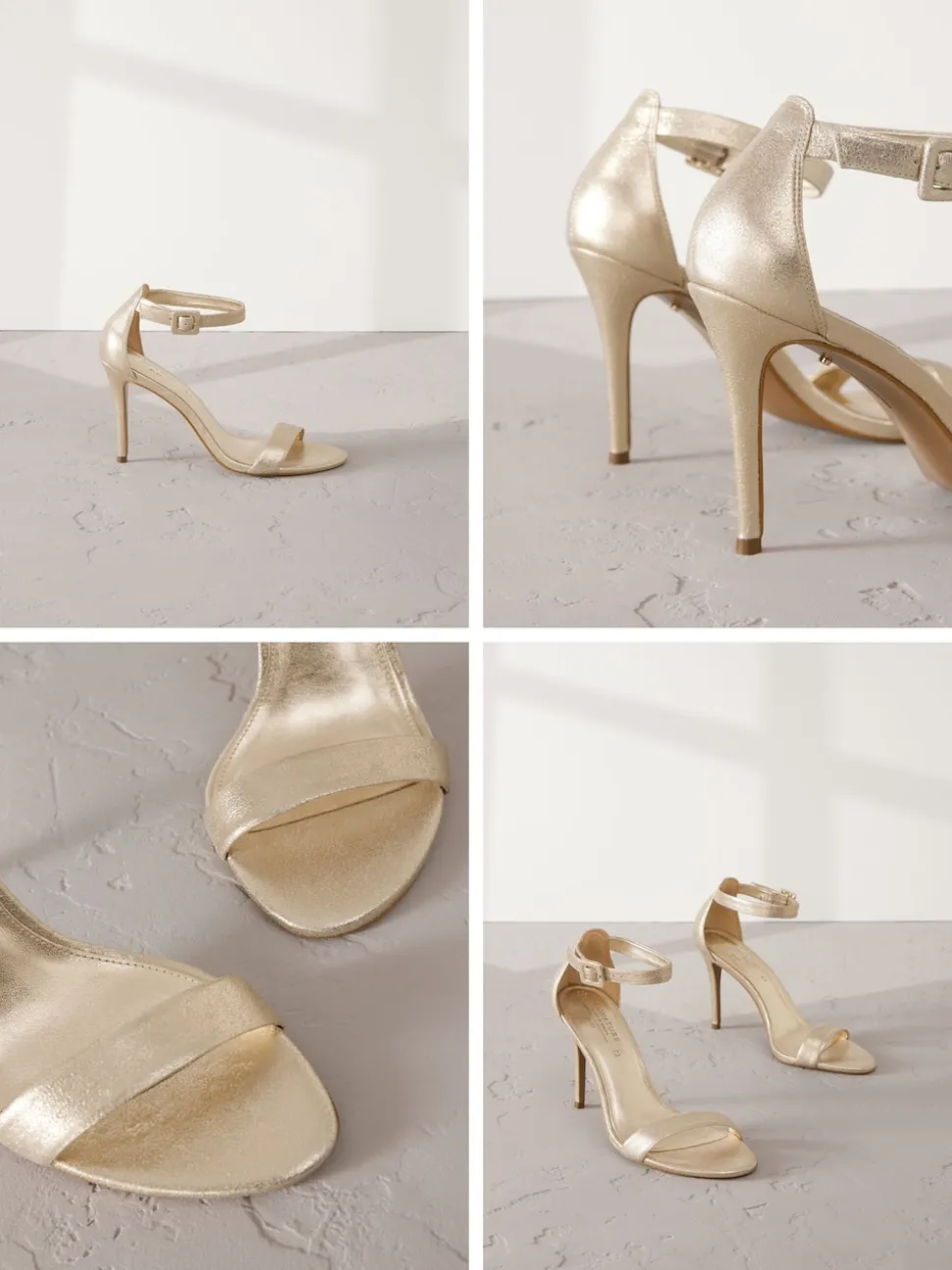 Or - Signature Premium Leather High Round Toe Simple Sandales