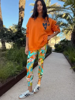 Orange - Sweat-shirt brodé Never Fully Dressed