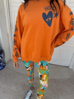 Orange - Sweat-shirt brodé Never Fully Dressed