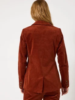 Orange - Veste Joe Browns en velours à détails surpiqués