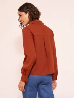 Orange brûlé - Chemise Friends Like These carrée à boutons