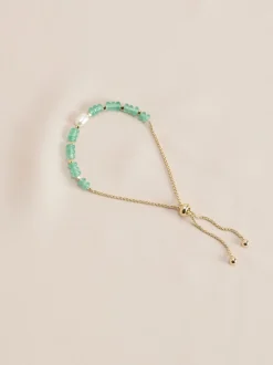 Or/Argent - Bracelet semi-précieux Pierre Pully