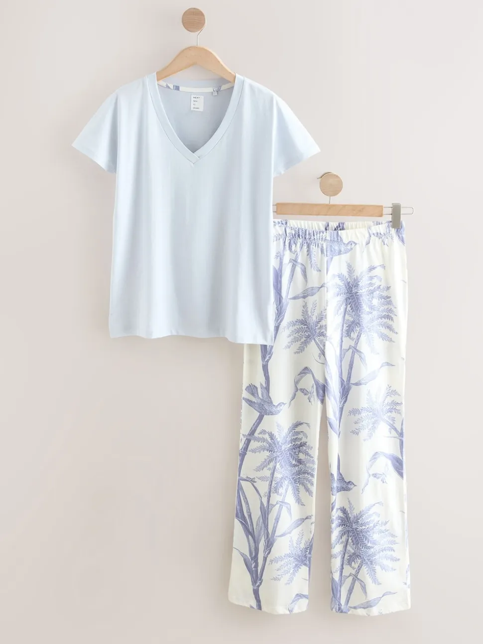 Palmier violet lilas - Pyjama à manches courtes
