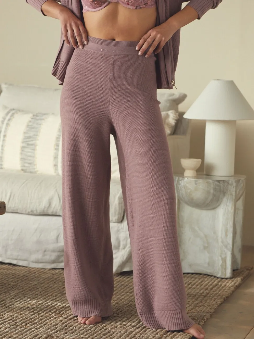 Pantalon B by Ted Baker rose en maille