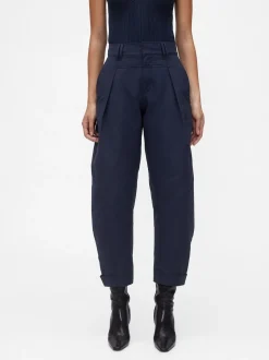 Pantalon barillet taille haute