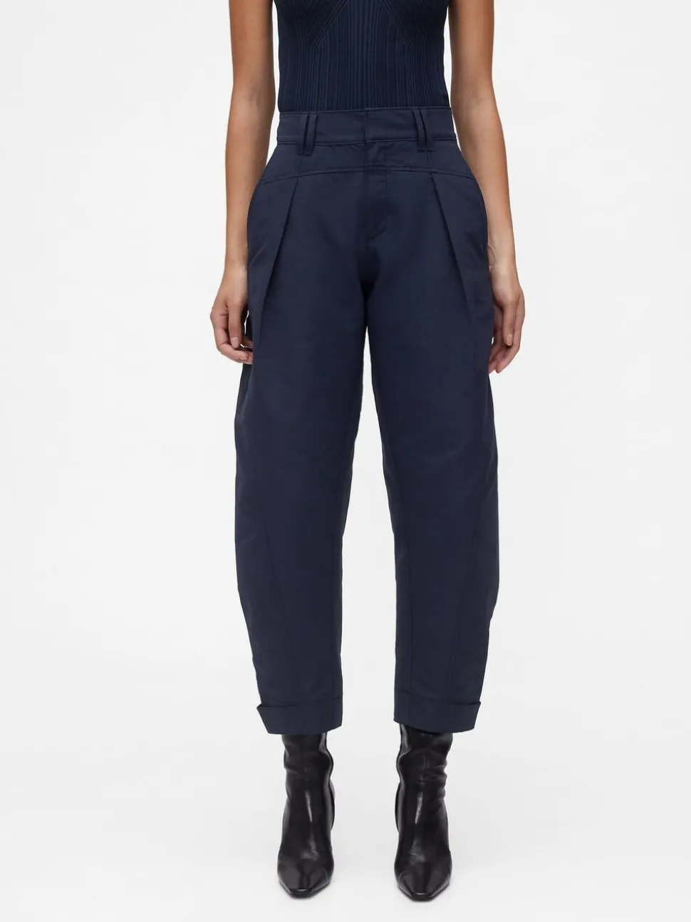 Pantalon barillet taille haute