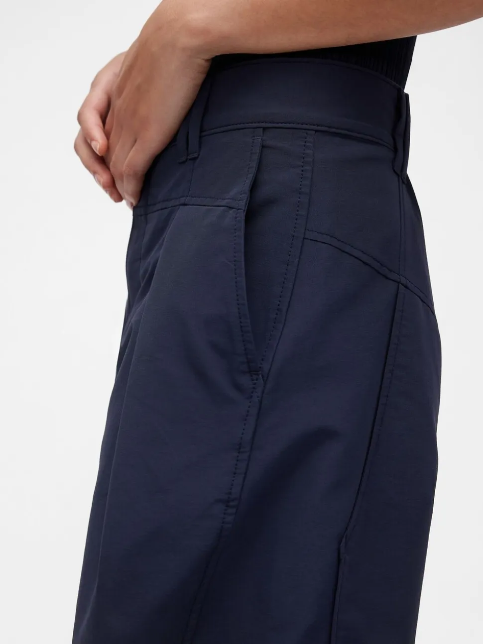 Pantalon barillet taille haute