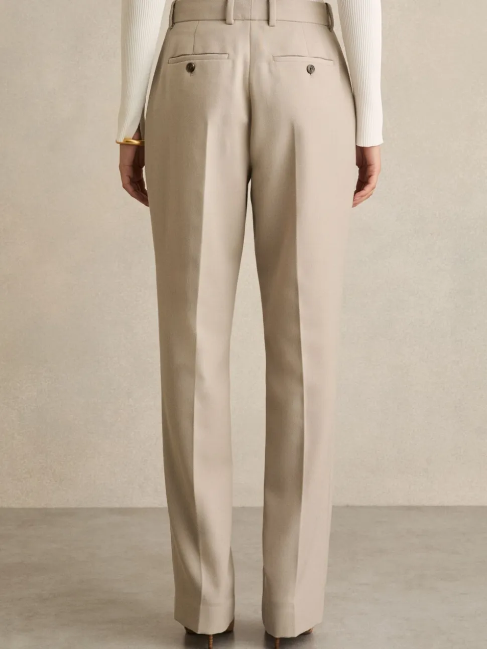 Pantalon de costume Reiss Brittany Coupe droite enBlend mélangée texturée