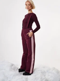 Pantalon de ski rembourré à rayures latérales Threadbare avec bretelles