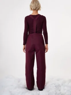 Pantalon de ski rembourré à rayures latérales Threadbare avec bretelles