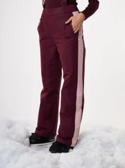 Pantalon de ski rembourré à rayures latérales Threadbare avec bretelles