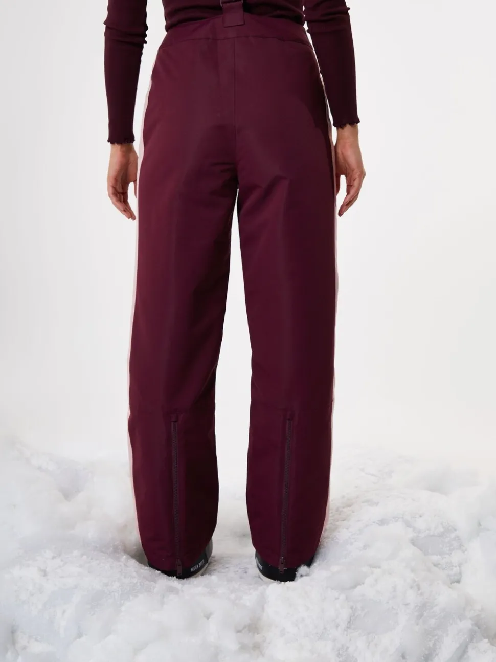 Pantalon de ski rembourré à rayures latérales Threadbare avec bretelles