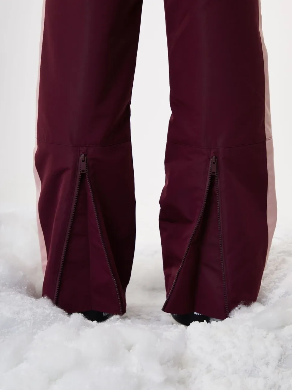 Pantalon de ski rembourré à rayures latérales Threadbare avec bretelles