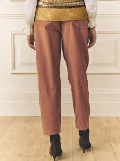 Pantalon léger décontracté en velours côtelé Laura Ashley