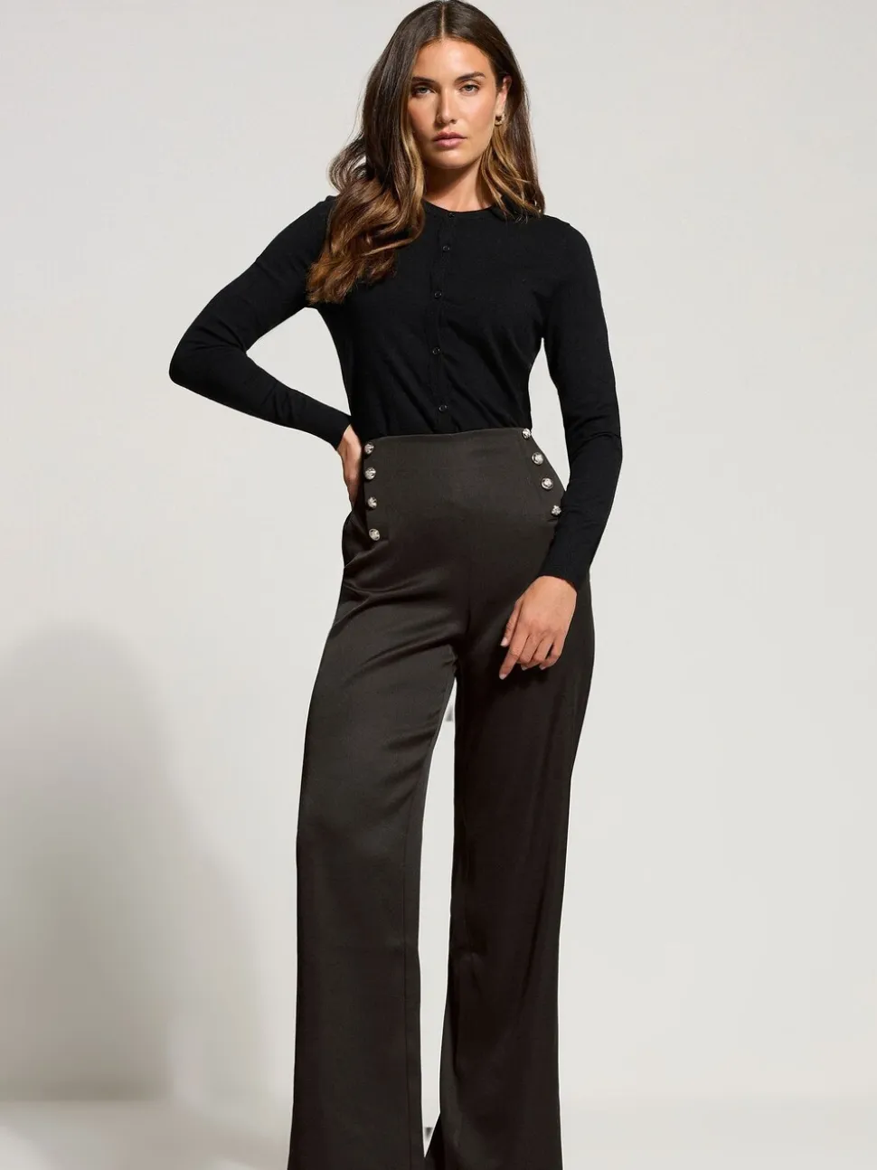 Pantalon Long Tall Sally Military boutonné