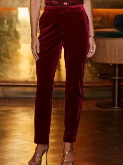 Pantalon Sosandar Luxe fuselé en velours