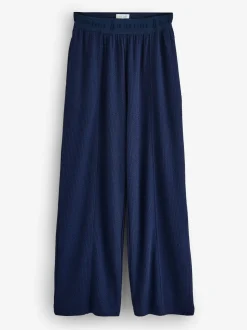 Pantalons Amples B by Ted Baker bleu marine effet froissé texturé