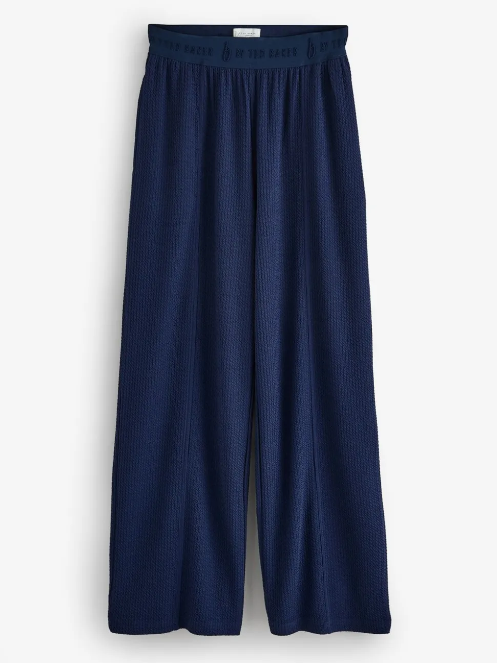 Pantalons Amples B by Ted Baker bleu marine effet froissé texturé