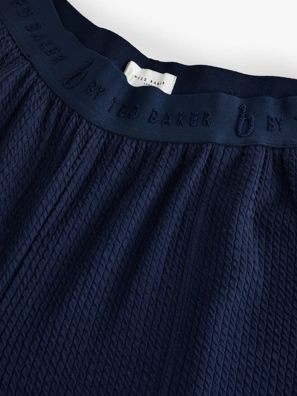 Pantalons Amples B by Ted Baker bleu marine effet froissé texturé