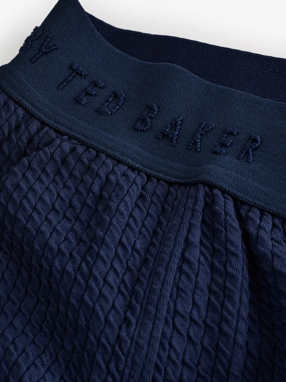 Pantalons Amples B by Ted Baker bleu marine effet froissé texturé