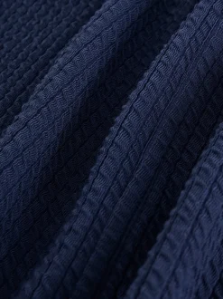 Pantalons Amples B by Ted Baker bleu marine effet froissé texturé