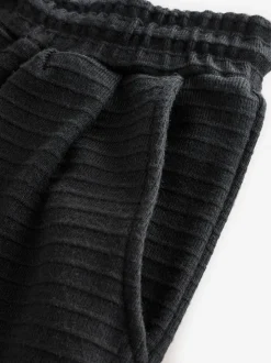 Pantalons B by Ted Baker côtelés en maille Jambe large Noir