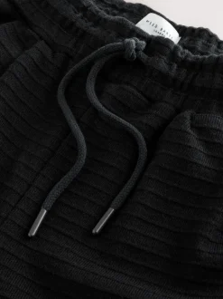 Pantalons B by Ted Baker côtelés en maille Jambe large Noir