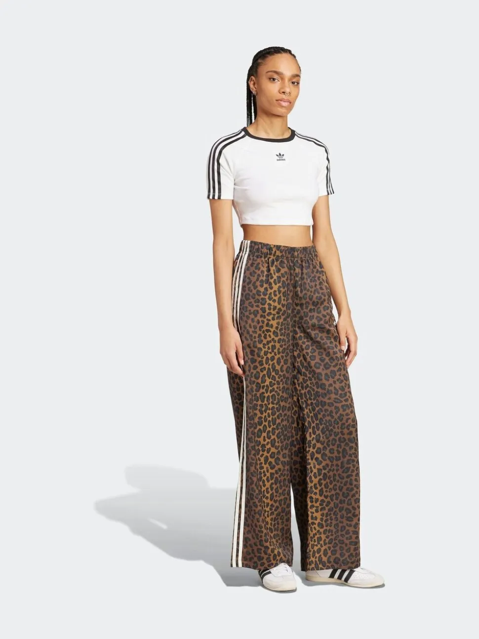 Pantalons Jambe large en Satin Imprimé adidas Originals