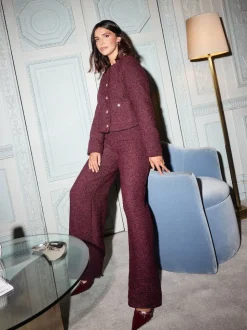 Pantalons Jambe large Friends Like These X Lucy Mecklenburgh Boucle