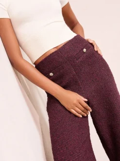 Pantalons Jambe large Friends Like These X Lucy Mecklenburgh Boucle