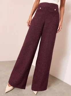 Pantalons Jambe large Friends Like These X Lucy Mecklenburgh Boucle