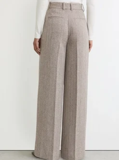 Pantalons Reiss Isla habillés à jambes larges texturés