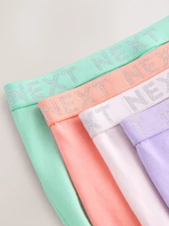 pastel - Lot de 4 culottes à logo en coton