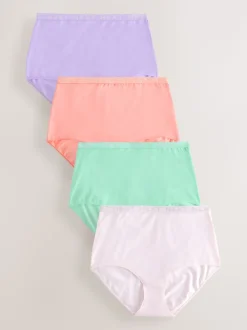 pastel - Lot de 4 culottes à logo en coton