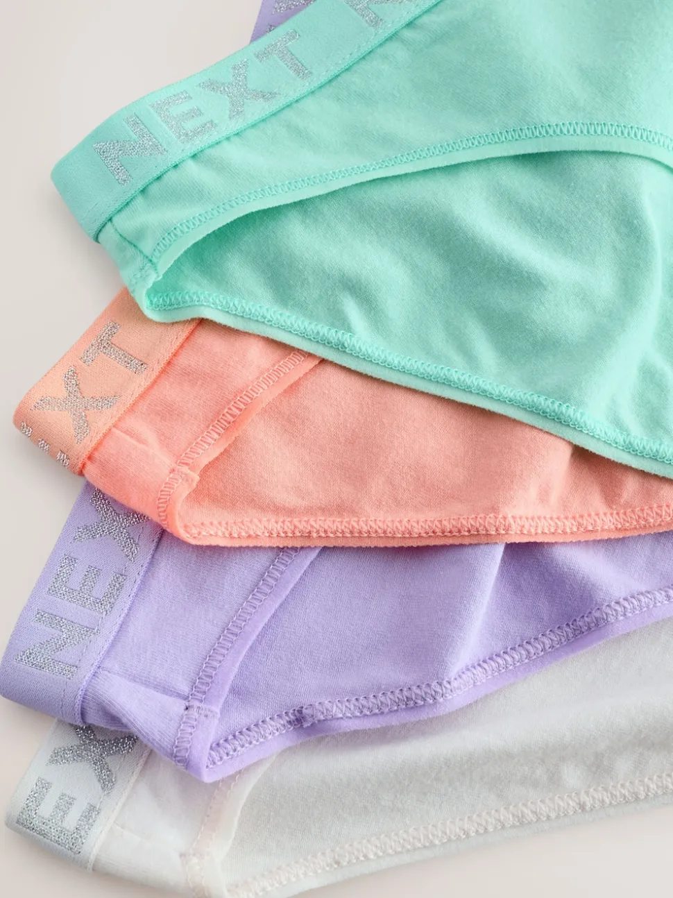 pastel - Lot de 4 culottes à logo en coton