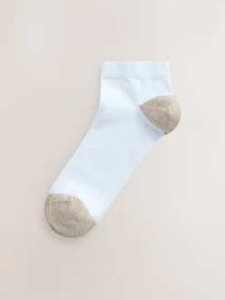 pastel - Lot de 4 paires de chaussettes de sport blanches à talon et bout