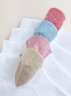 pastel - Lot de 4 paires de chaussettes de sport blanches à talon et bout