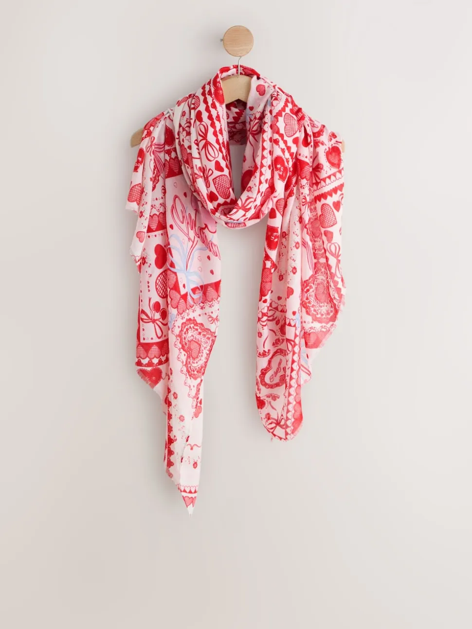 Patchwork rouge Valentine - Écharpe légère