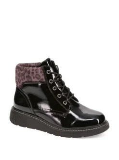 Pavers bottines vernies coupe large