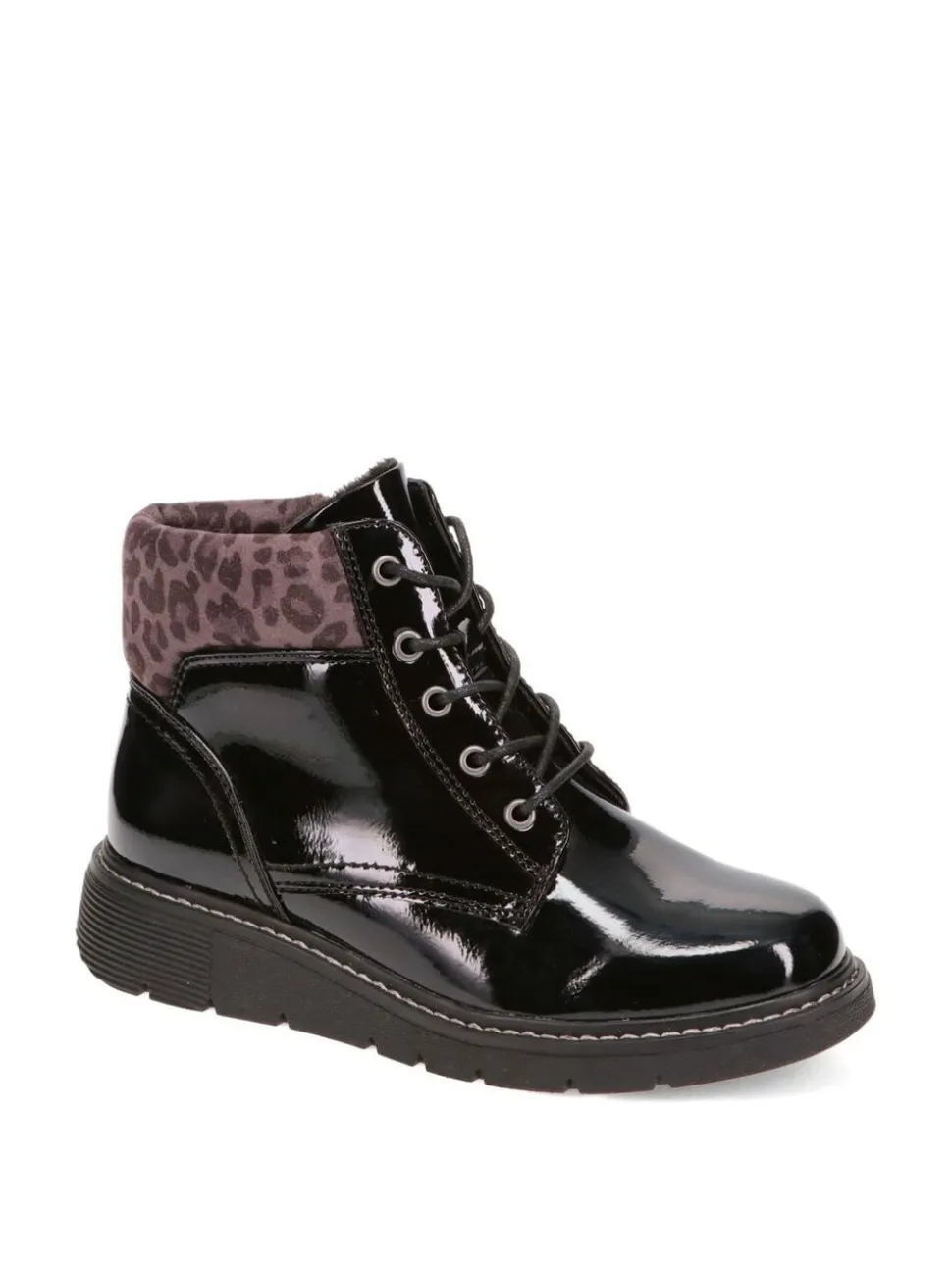 Pavers bottines vernies coupe large