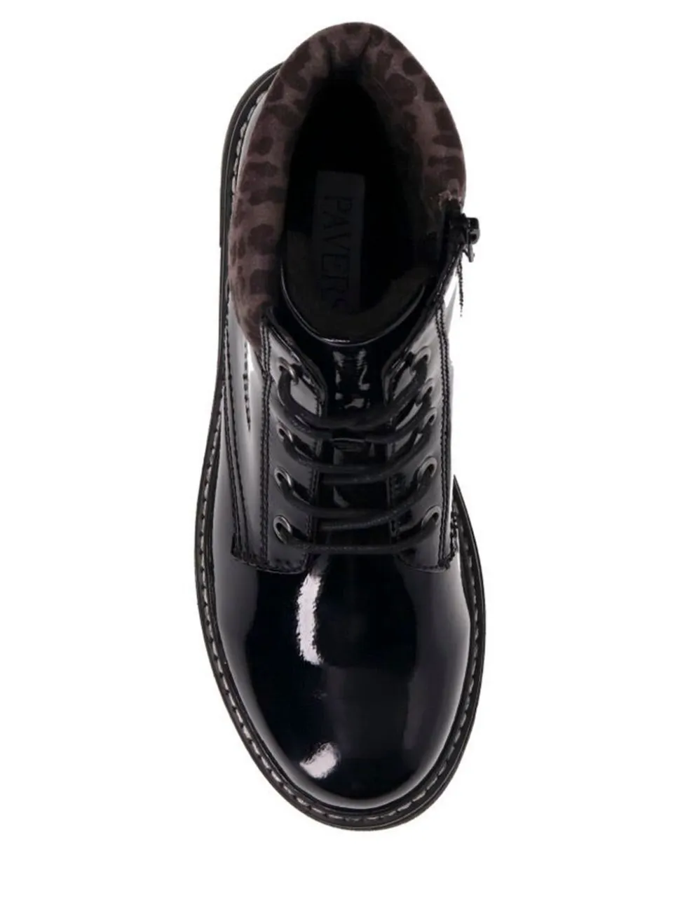 Pavers bottines vernies coupe large
