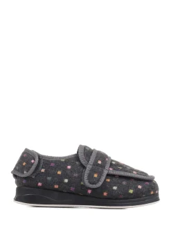 Pavers Gris Chaussons complète à fermeture tactile