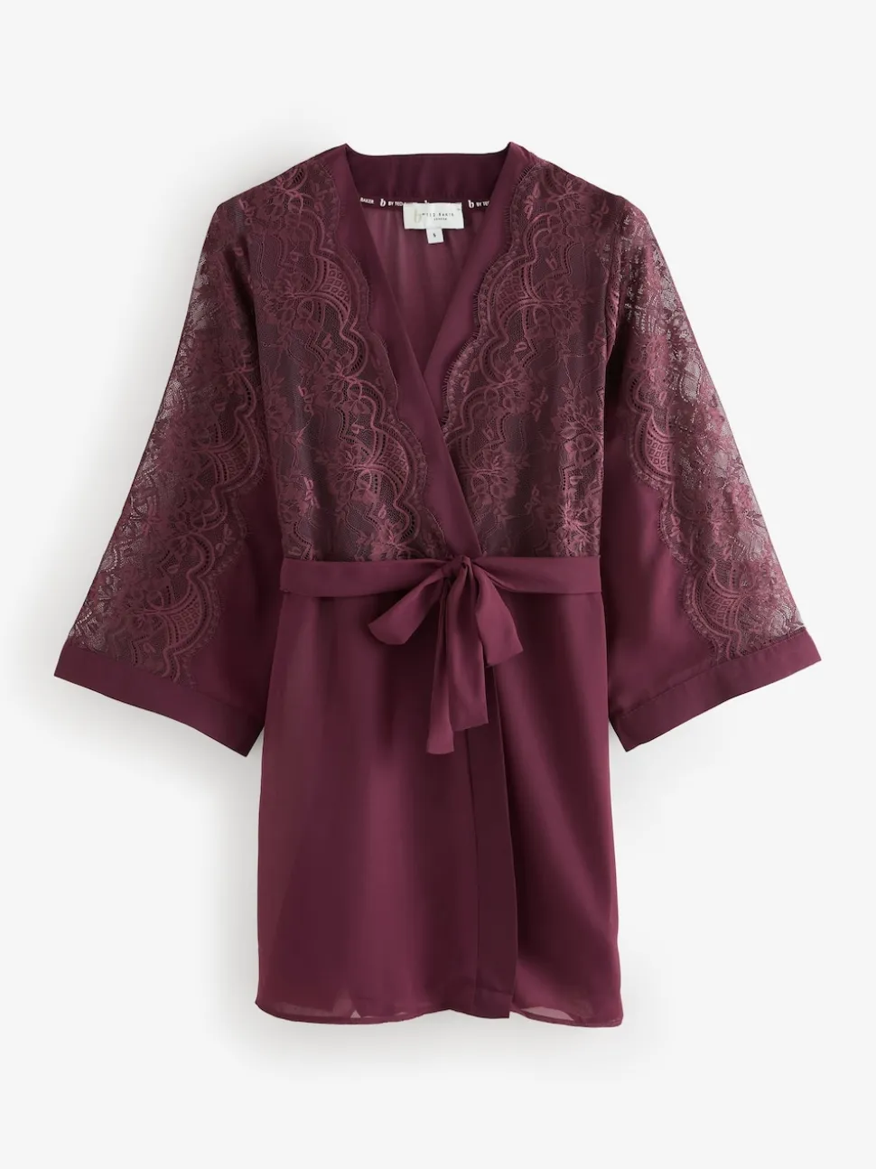 Peignoir B By Ted Baker bordeaux en mousseline de dentelle