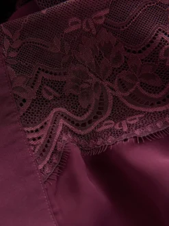 Peignoir B By Ted Baker bordeaux en mousseline de dentelle