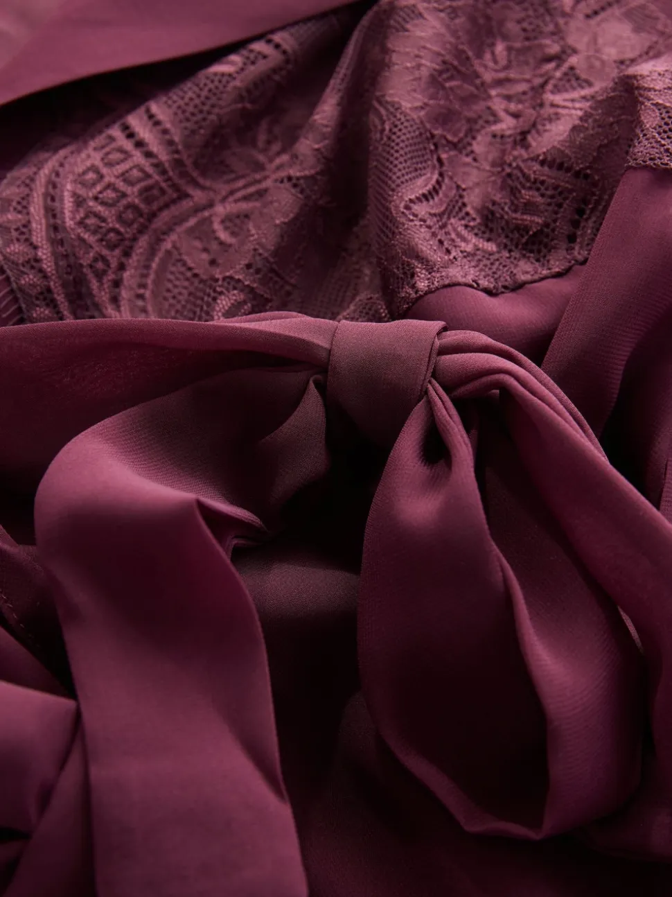 Peignoir B By Ted Baker bordeaux en mousseline de dentelle