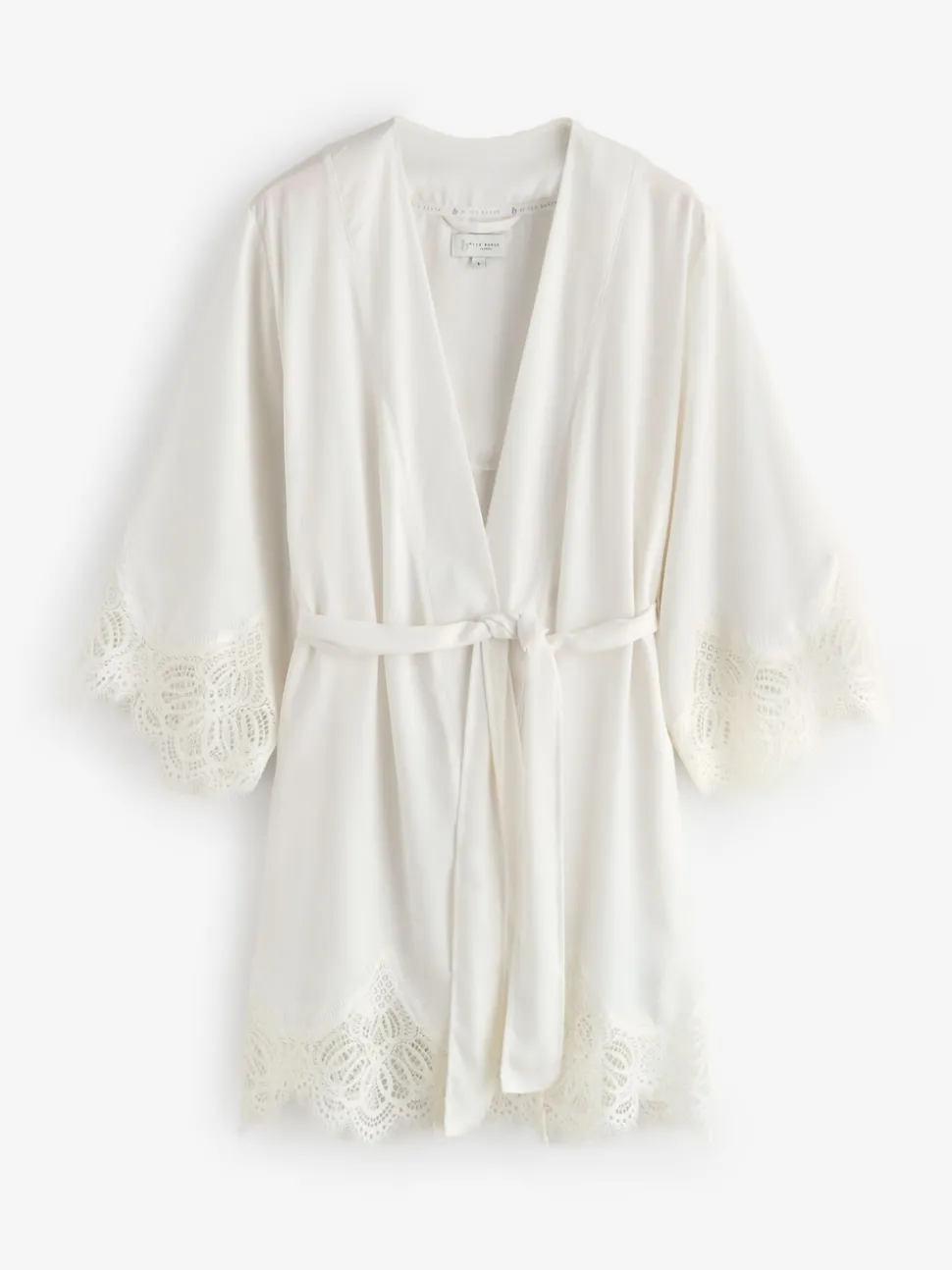 Peignoir B by Ted Baker écru en satin et dentelle