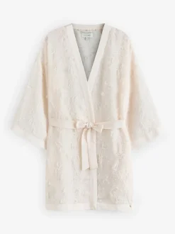 Peignoir B by Ted Baker ivoire à plumes
